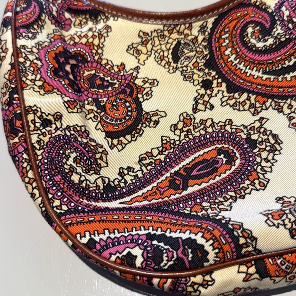 Kate Spade Vintage Paisley Floral Small Zippered Hobo Bag - Picture 6 of 9